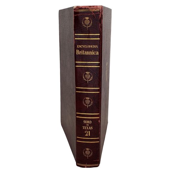 1959 Edition Encyclopedia Britannica Vtg HC Volume 21 SORD to TEXAS Education - Picture 1 of 16